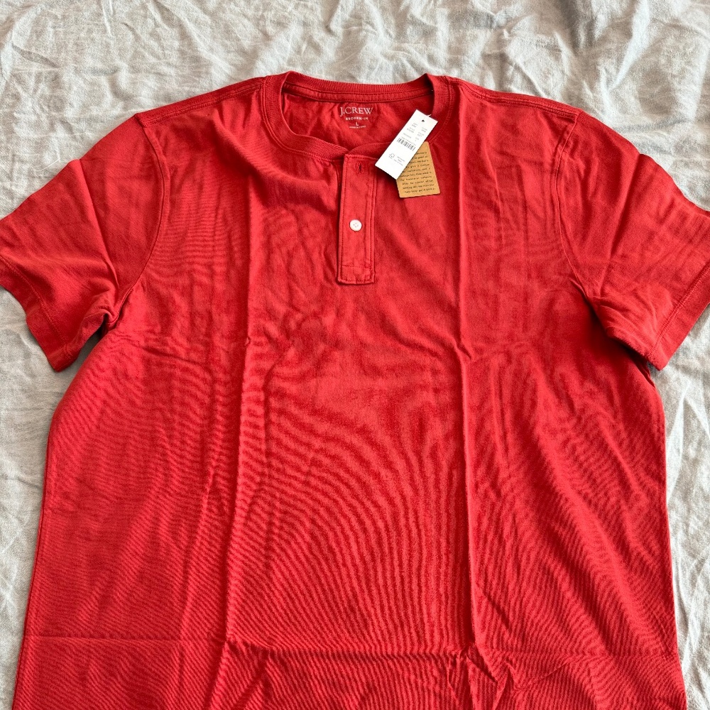 J.Crew Broken In Henley T, Ketchup (L)